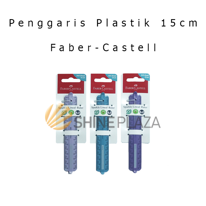 

Penggaris Plastik 15cm Faber-Castell Sparkle Plastic Ruler 15 cm