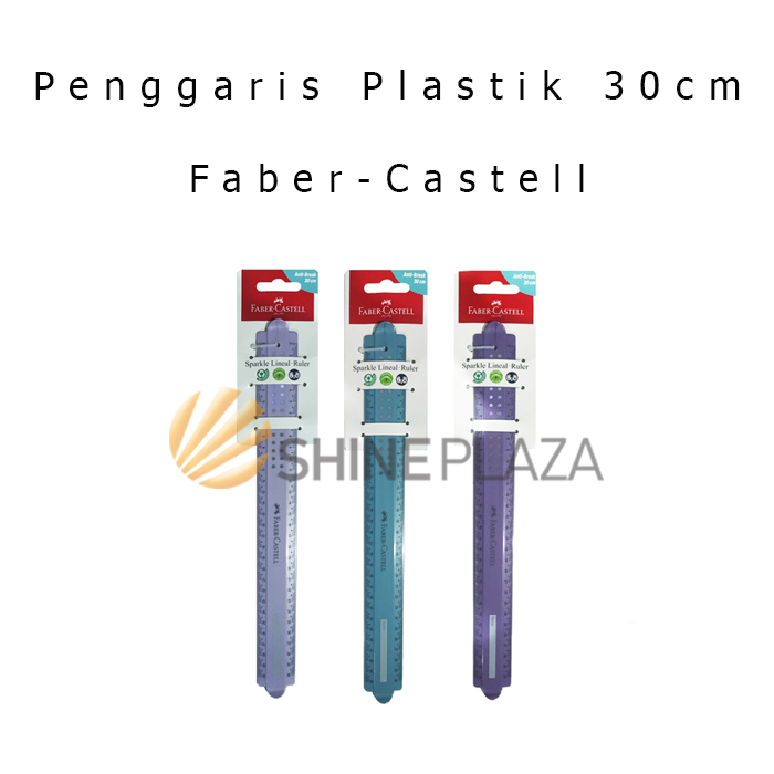 

Penggaris Plastik 30cm Faber-Castell Sparkle Plastic Ruler 30 cm