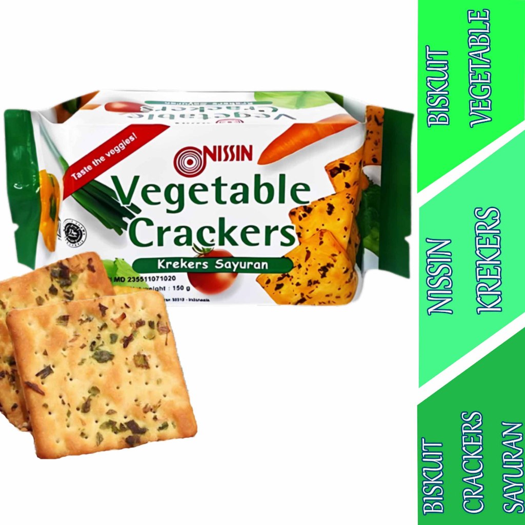 

Biskuit Rasa Vegetable - Nissin Krekers - Biskuit Crackers Sayuran - 150gr