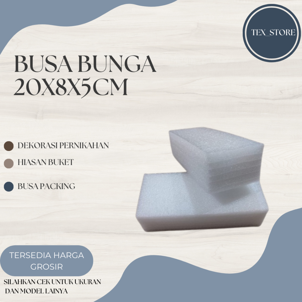 Foam Busa bunga Putih / Oasis busa bunga kering / Oasis buket / Dekorasi Pelaminan