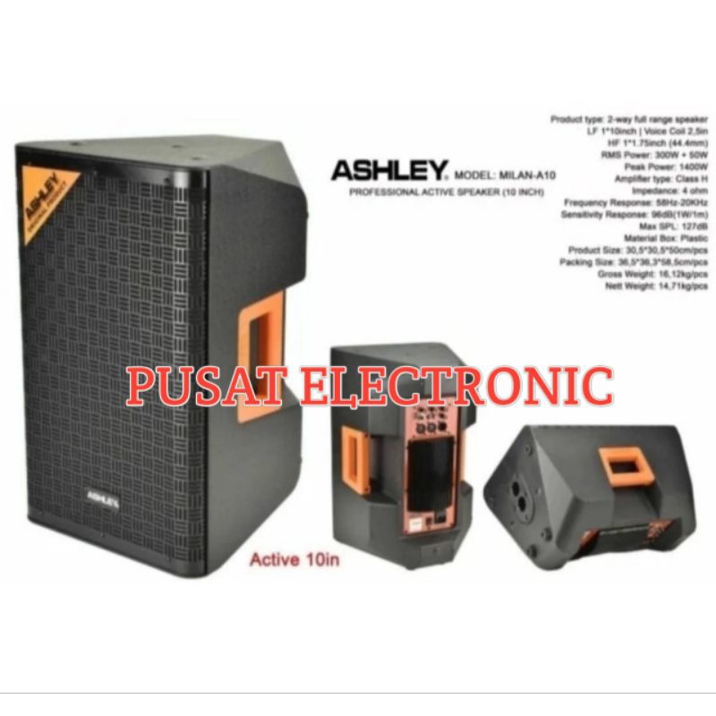 Speaker Aktif Ashley Milan A10 Original Speaker Aktif 10inch