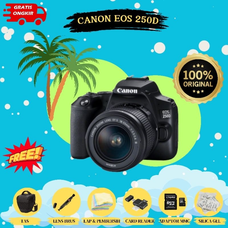 CANON 250D LIKE NEW / CANON 250D PLUS LENSA KIT 18-55 STM