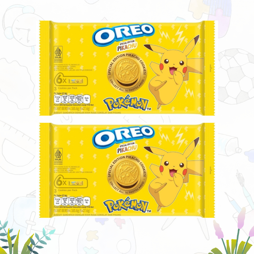 

Oreo Pokemon Pikachu Cookies Special Edition 165gr (pcs)