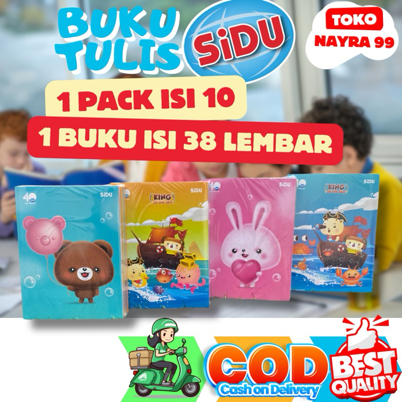 

buku tulis sidu isi 38lembar 1 pack isi 10 buku