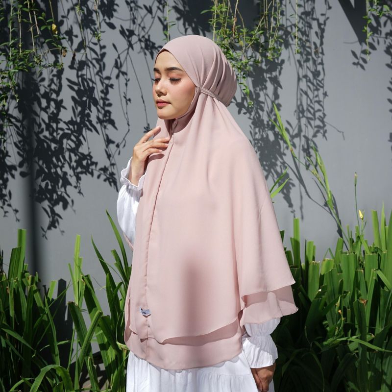 PRELOVED Hijab Syar'i Non Pet Tali 2 layer by RnW Hijab