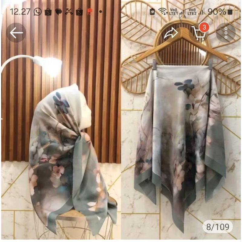 HIJAB SEGI EMPAT VOAL MOtIfsublim/lasercut/fatriana