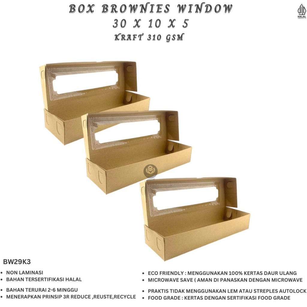 

Box Brownies Dus Brownies 30x10x5 (BW29K3-Non Laminasi)
