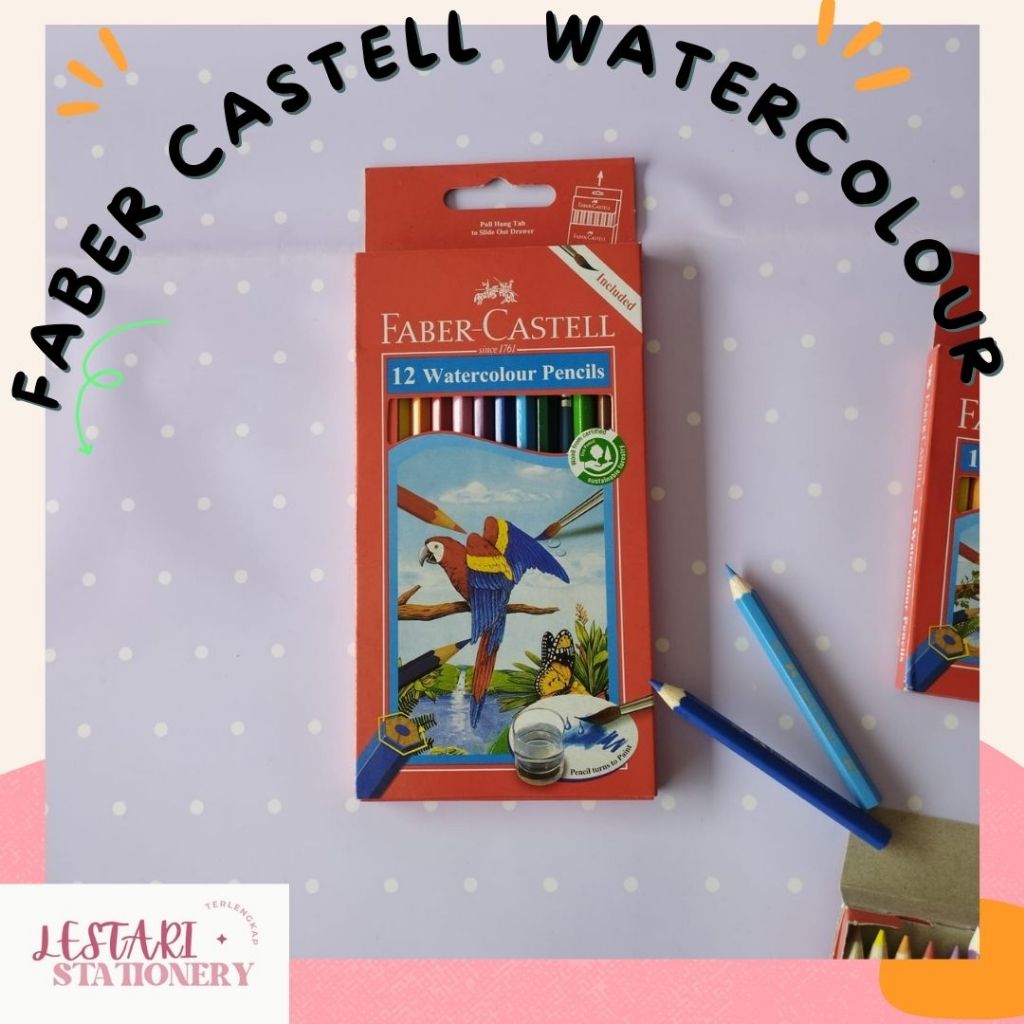 

Pensil Warna Faber-Castell Watercolour 12 warna | Pensil Warna | Lestari Stationery