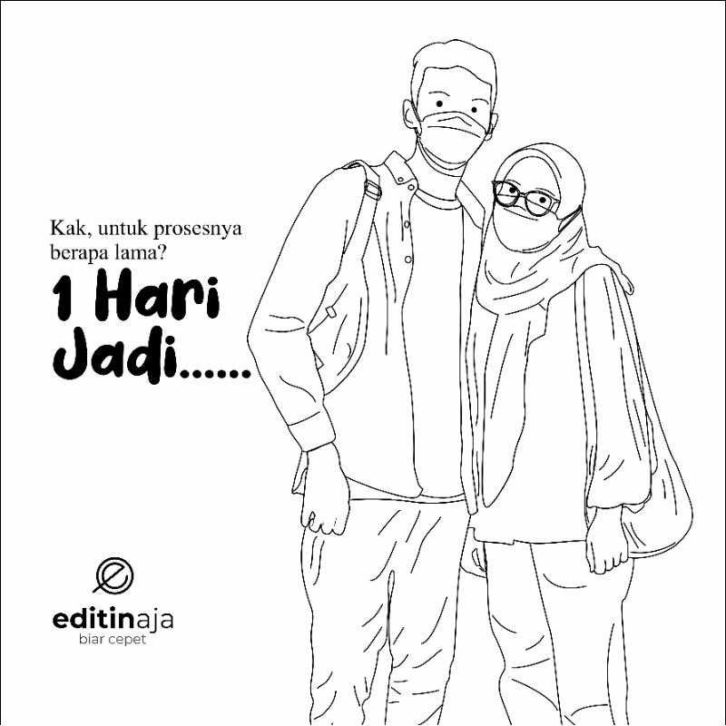 Ilustrasi Wajah Lucu Line Art / Ilustrasi Wajah Simpel / Line Art Wajah Simpel / Line Art Murah  Lan