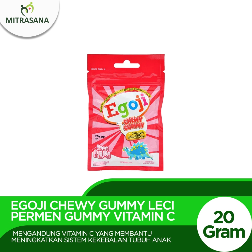 

Egoji Chewy Gummy Leci Isi 10 Butir - Permen Gummy Vitamin C