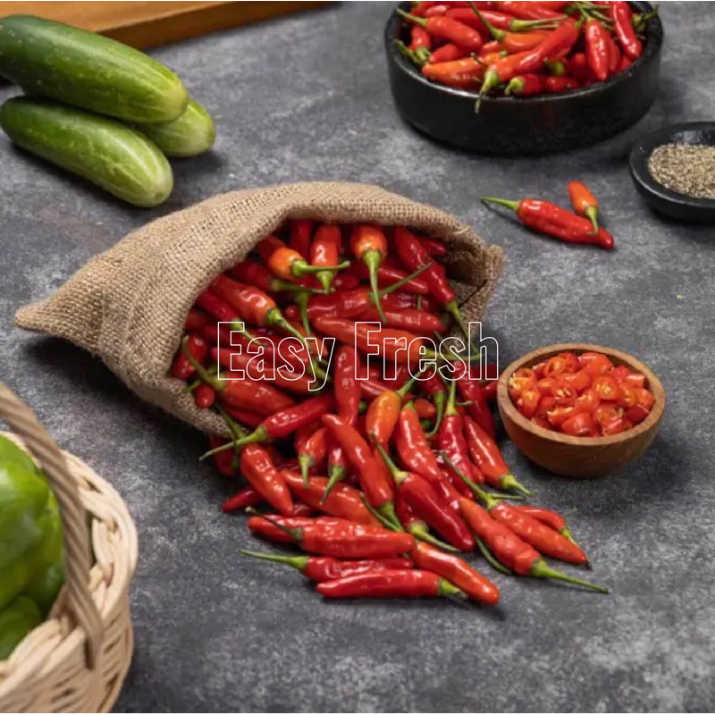 

Cabe Rawit Merah ORI SUPER full red 100gr