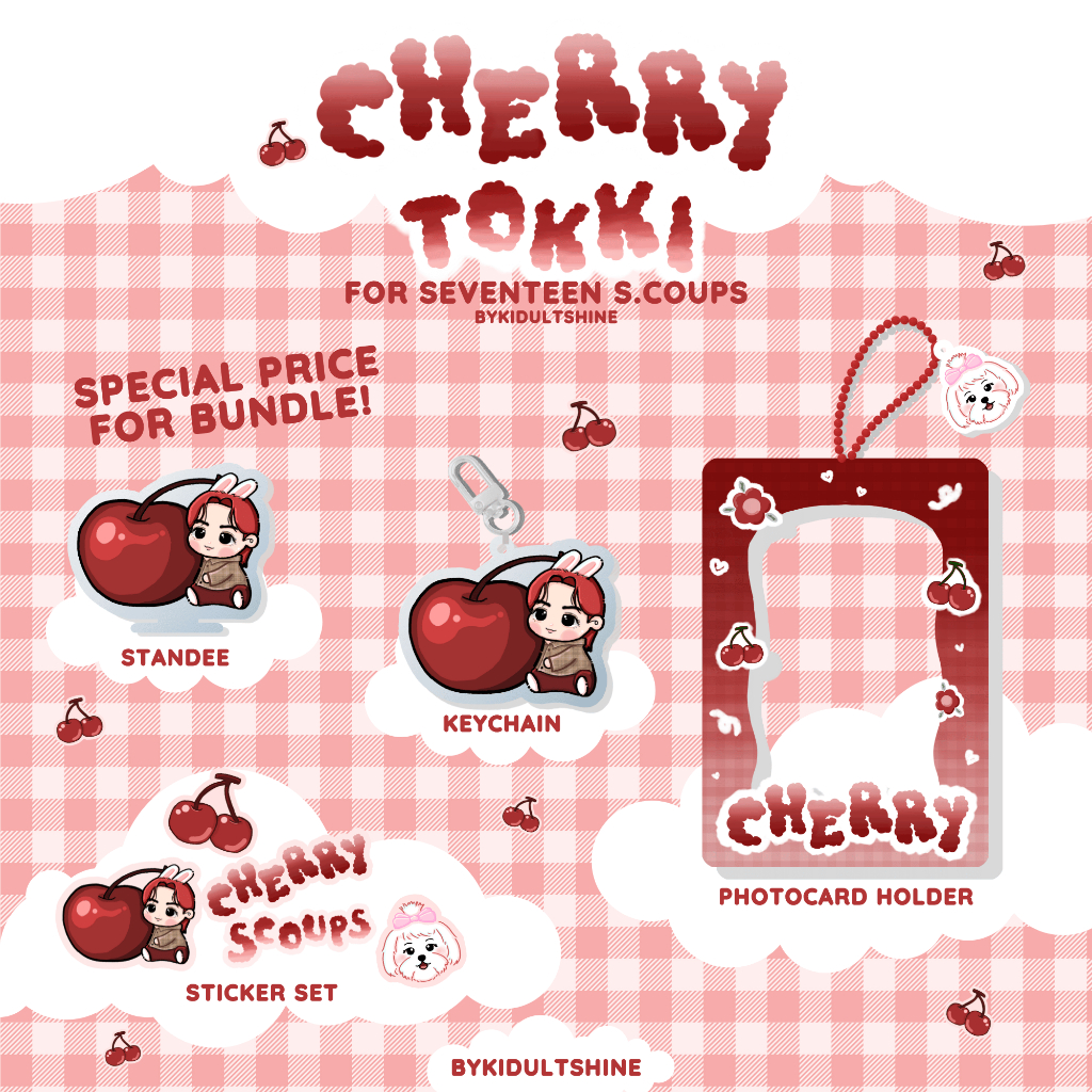 [PREORDER] CHERRY TOKKI for SEVENTEEN SCOUPS Birthday Kit | Photocard Holder Standee Keychain Sticke