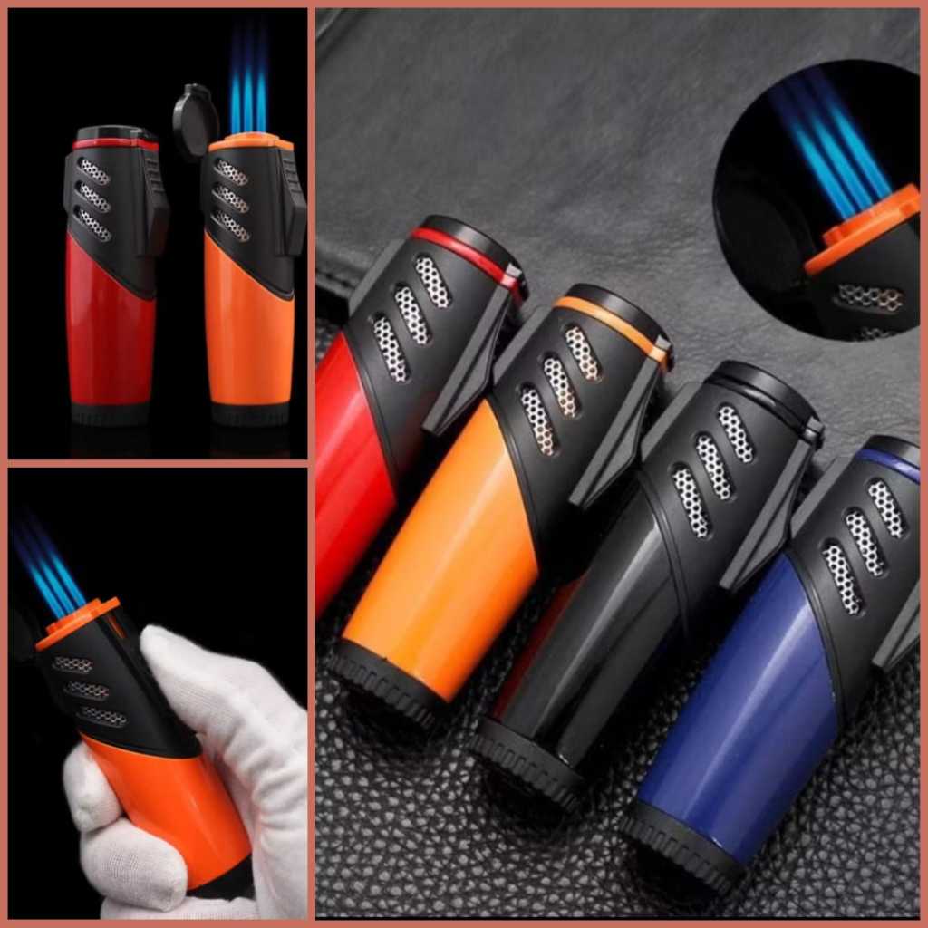 Mancis Korek Api Gas Flame Api 3 Jet Korek Gas Las Triple Jet Torch Isi Ulang