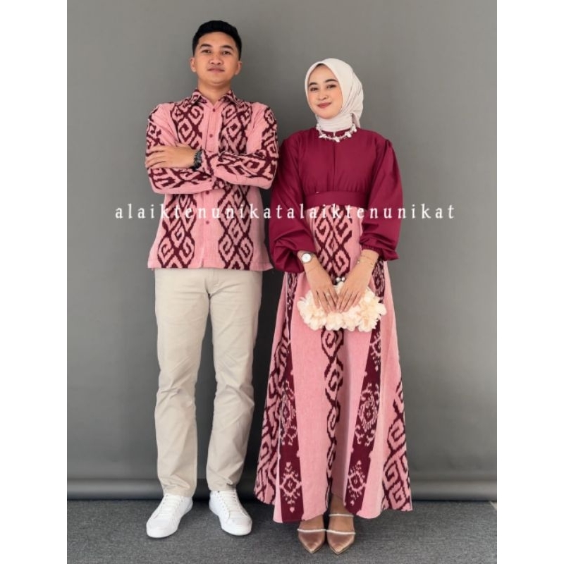 COUPLE TENUN KARTIKA 02- GAMIS TENUN KARTIKA 02 - BAJU TENUN KARTIKA - DRESS TENUN ALAIK TENUN IKAT