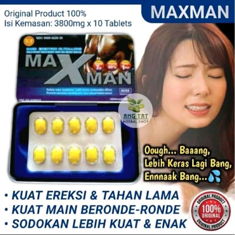 MAXMAN TAMBAH STAMINA KUAT TAHAN LAMA ASLI ORIGINAL