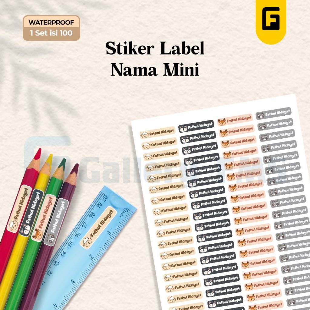 

Stiker Label nama Pensil - Stiker Nama Pensil Custom 1set isi 100pcs