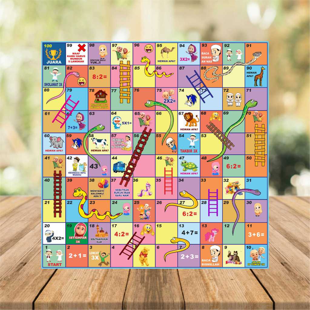 ULAR TANGGA JUMBO 2X2 METER FREE DADU BANTAL ULAR TANGGA NUSA RARA ULAR TANGGA ISLAMI ULAR TANGGA HE