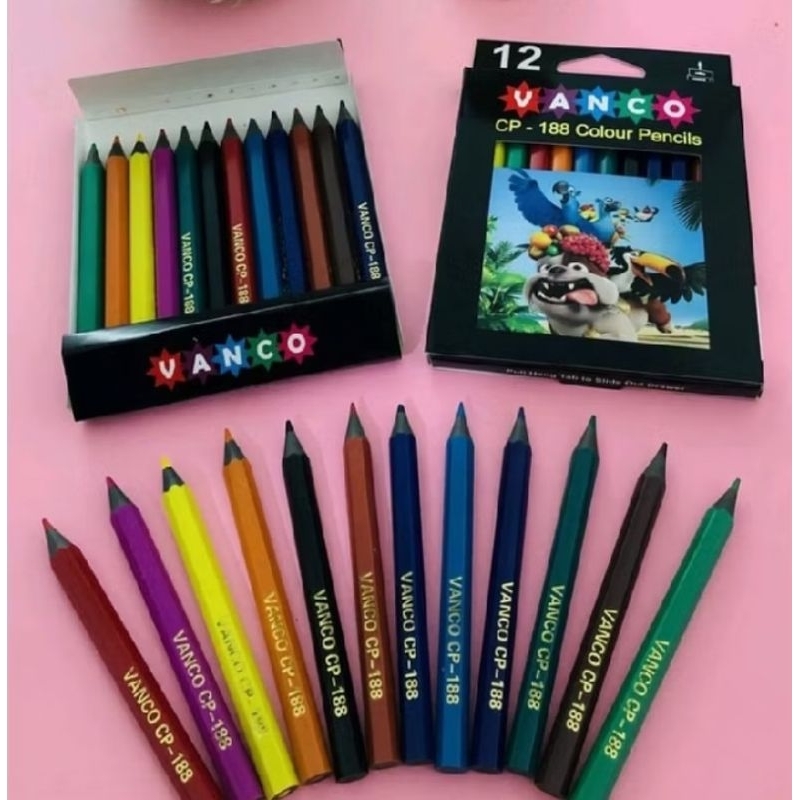 

VANCO PENSIL WARNA PENDEK BLACK EDITION ISI 12 WARNA