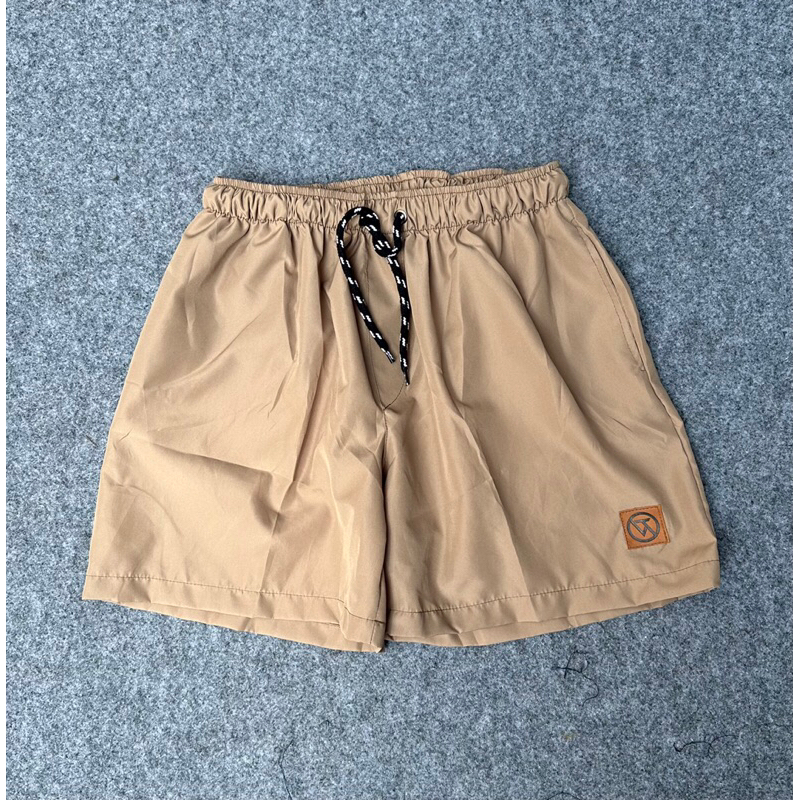 Celana Pendek Boardshort Parasut Pria Wanita Dewasa Basic Santai Cream VLTS
