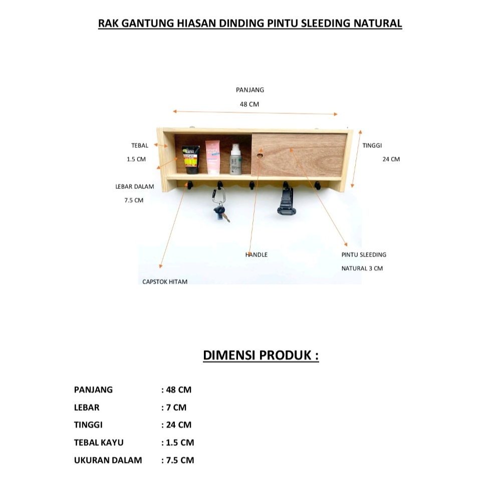 [Whispers] Rak dinding kayu Rak tempel dinding Rak Obat Obatan