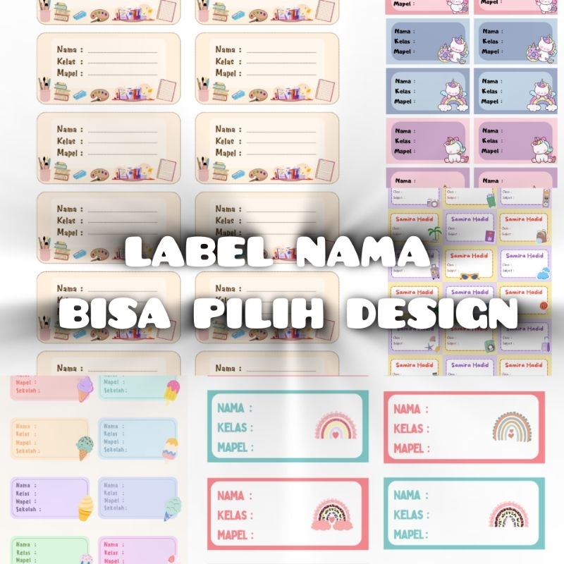 

Label nama+free design