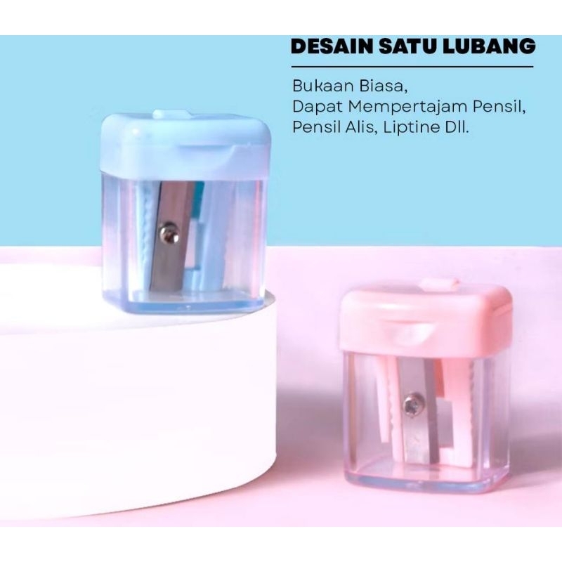 

[PCS] RAUTAN PENSIL FANCY PASTEL 1 LUBANG / SERUTAN PENSIL