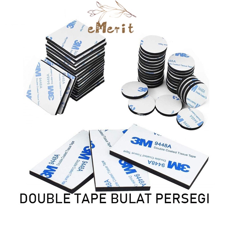 Double Tape Busa 3M Besar Foam Doubletape Bulat Putih Super Quality