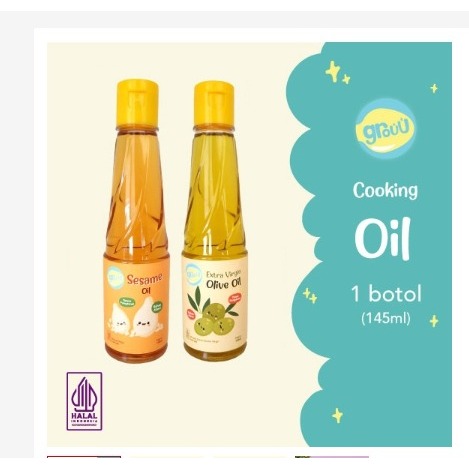 

GROUU Virgin Olive & Sesame Oil 145ml - Minyak Zaitun / Wijen BB Booster MPASI No MSG