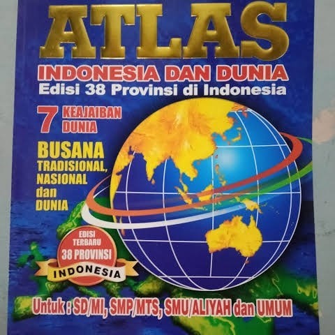 BUKU ATLAS BESAR /ATLAS INDONESIA DAN DUNIA UKURAN BESAR