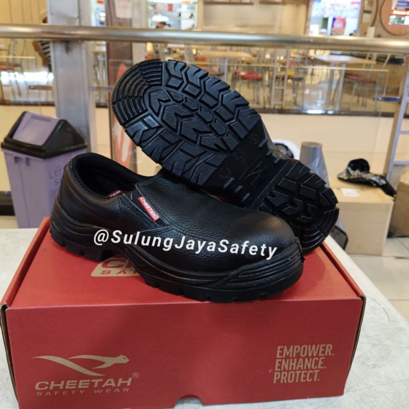 Sepatu Safety Cheetah 3001H Original 100% - Safety Shoes Keselamatan Kerja Model Slop Pendek Asli Ch