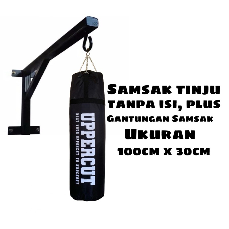 Samsak Tinju Tanpa Isi Plus gantungan Samsak / Samsak Tinju 100cm / Samsak Murah Berkualitas