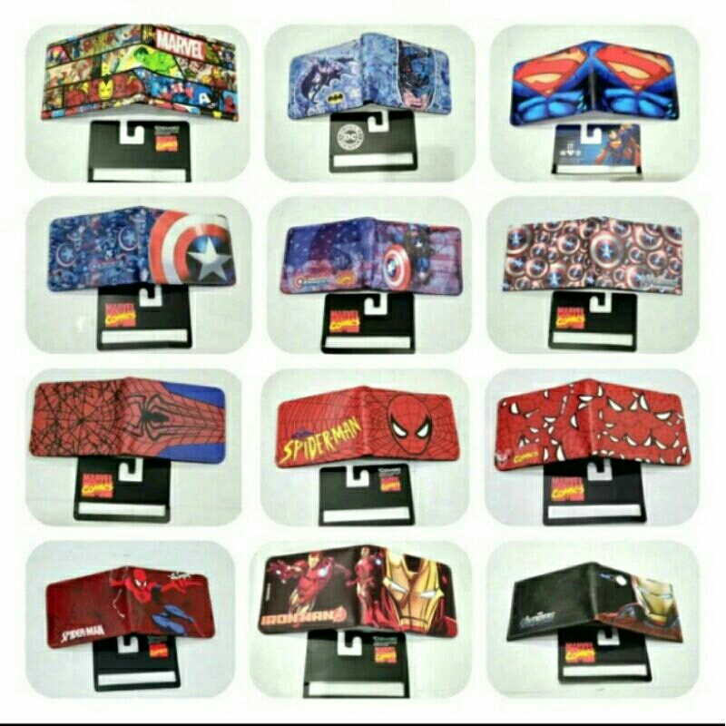 Dompet Lipat Anak Remaja Dewasa Laki-laki Karakter superhero import