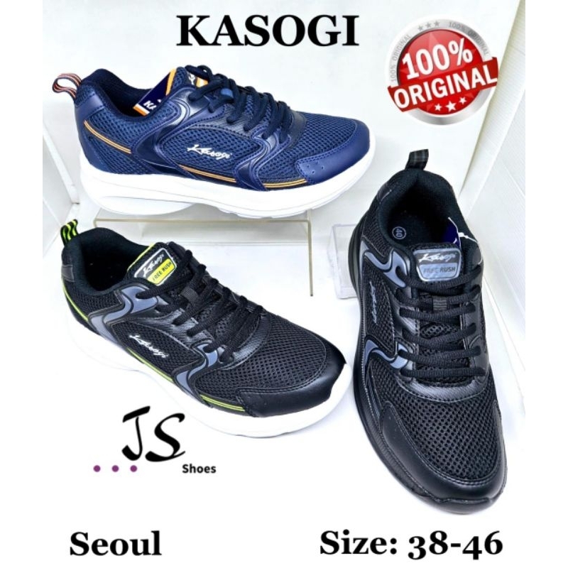 KASOGI SEOUL - SEPATU SNEAKERS SEPATU SEKOLAH TALI PRIA DEWASA MERK KASOGI ORIGINAL