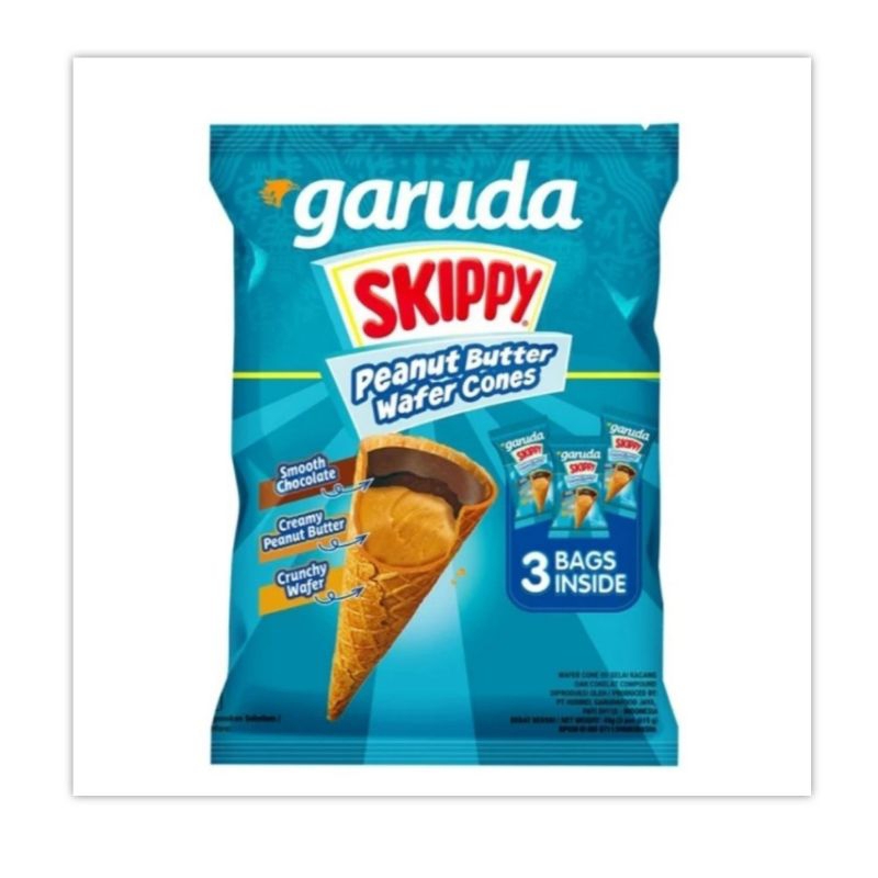 

Garuda Skippy Peanut Butter Wafer Cones isi 3