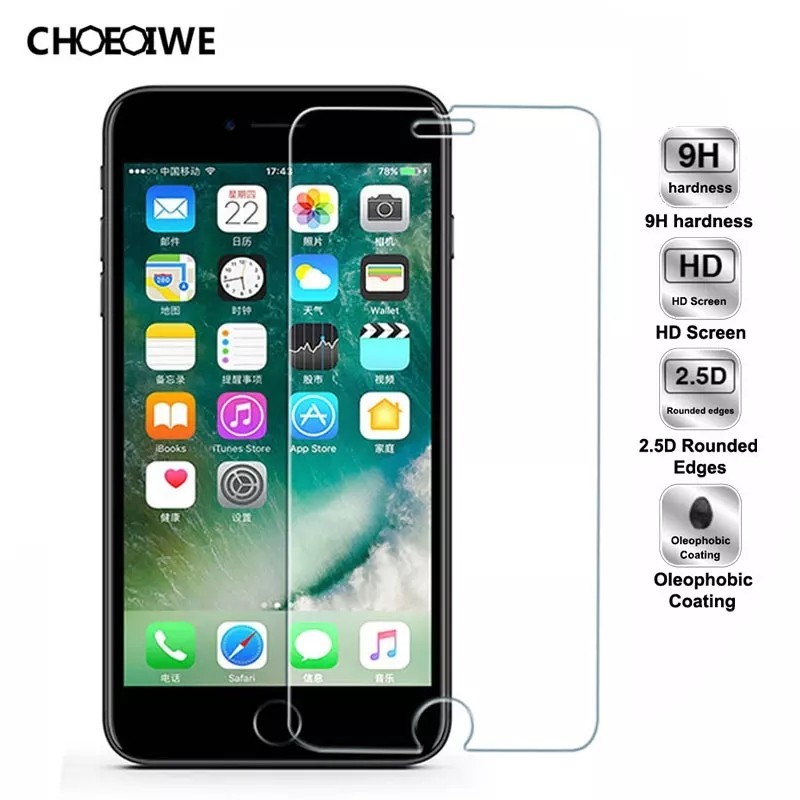 TEMPERED GLASS IPHONE 8 biasa CLEAR 9H HIGH QUALITY