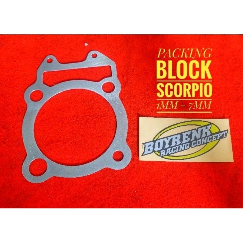 PACKING BLOK GANJEL BLOK PACKING STROKE SCORPIO 1MM-10MM ALMUNIUM - BOYRENK RACING