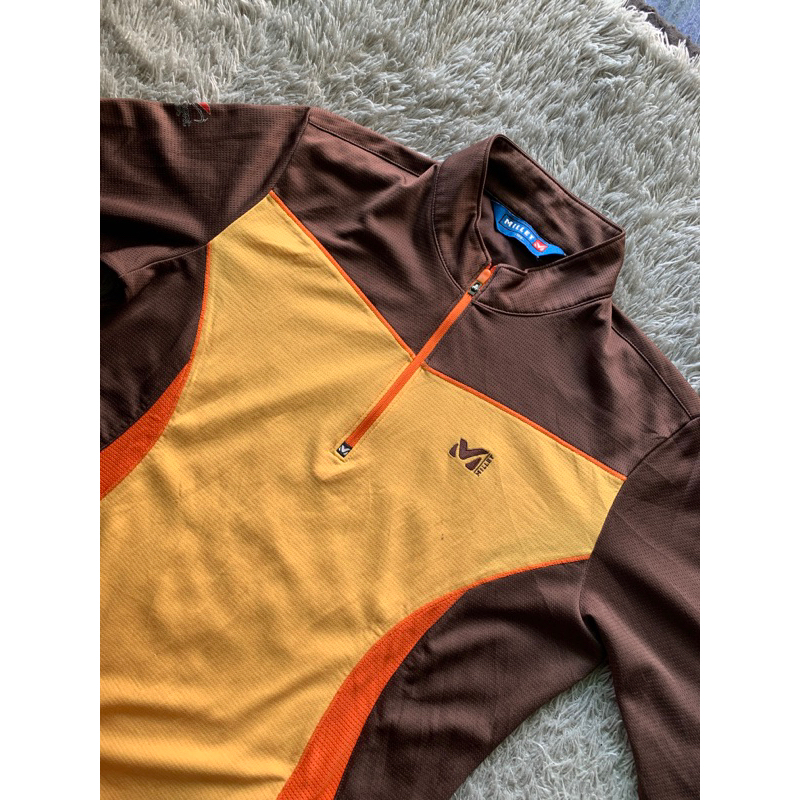 MILLET BASELAYER OUTDOOR BAJU HIKING PENDAKIAN GUNUNG JOGGING TRAIL RUN POLYSTER DRYFIT