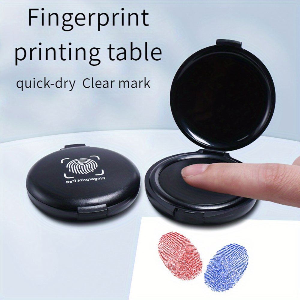 

Merah/Hitam/Biru Bantalan Cap Sidik Jari / Portable Fingerprint Pad / Thumb Print Pad / Bantalan Cap Jempol