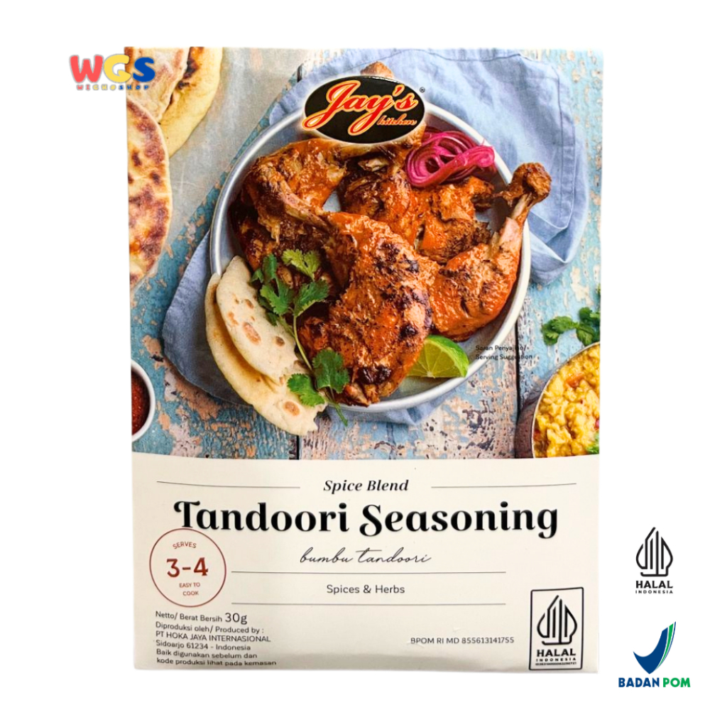 

Jay's Kitchen Tandoori Seasoning Spice & Herbs Blend 30g - Bumbu Tandoori
