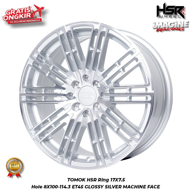 Velg racing mobil ring 17 xenia confero raize rocky jazz hole 4x100-114,3 hsr tomok