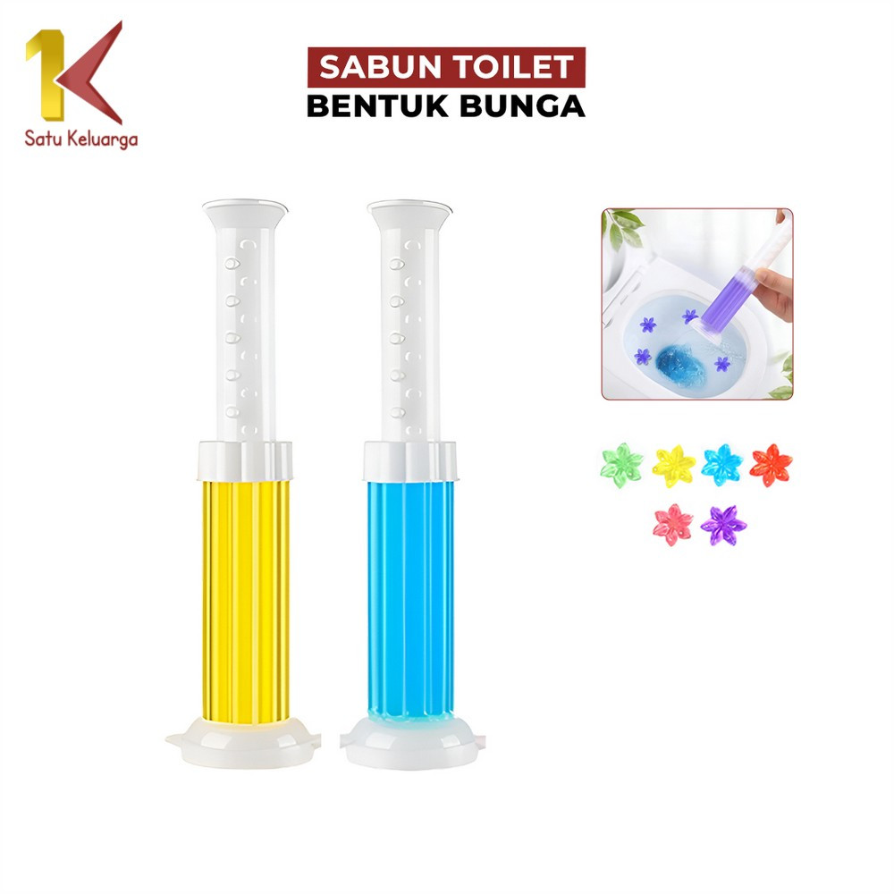Satu Keluarga Sabun Suntik Gel Pengharum Toilet Bentuk Bunga C771 Aromatic Pembersih Closet Wastafel