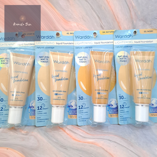 Wardah lightening liquid foundation spf30 25ml Bpom/alas bedak wardah/foundation matte/dempul