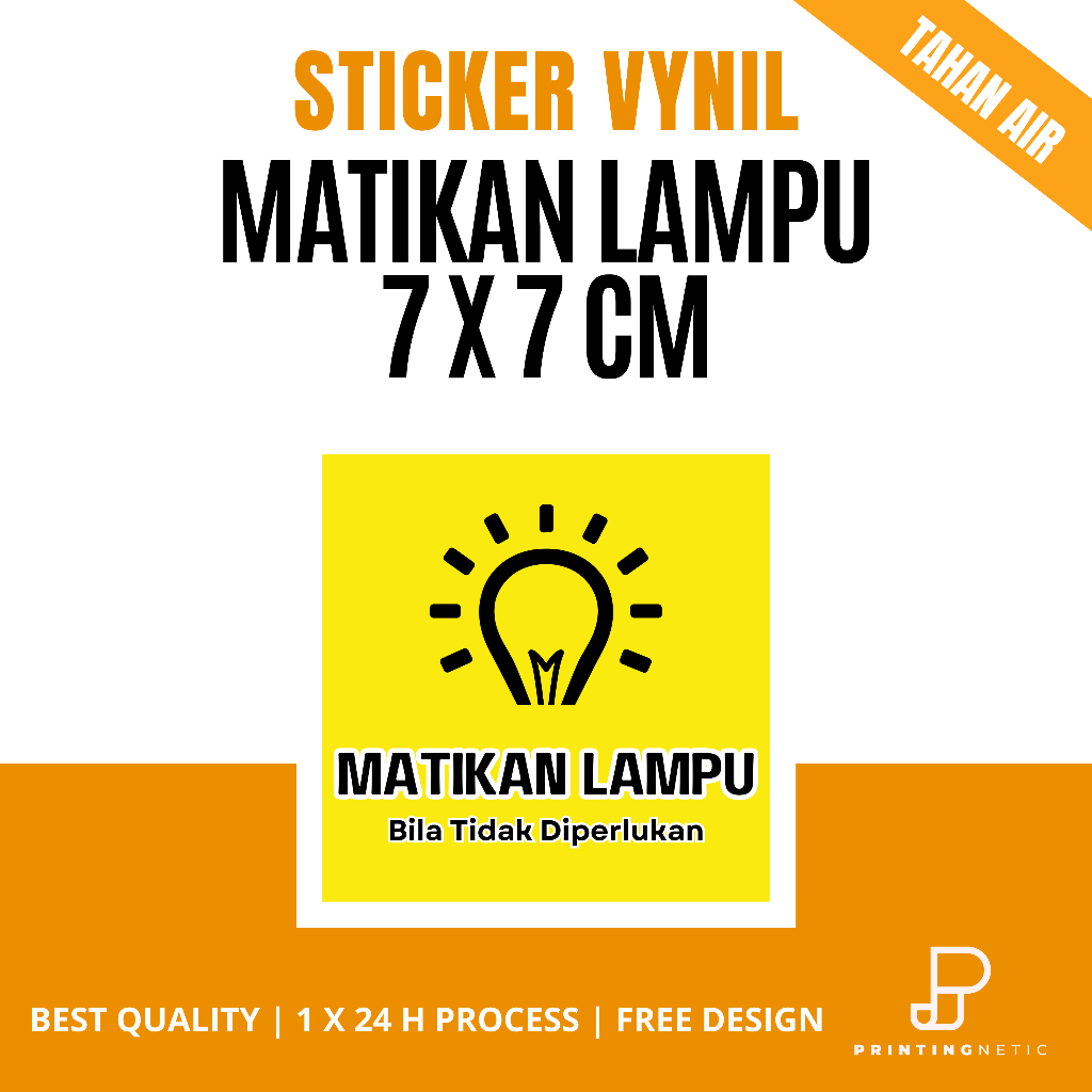 

Sticker Matikan Lampu Bila Tidak Diperlukan ( Vynil Tahan Air ) Ukuran 7 x 7 Cm MURAH!!!