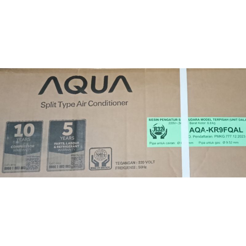 ac aqua japan turbo cool 1pk 9fqal air conditioner 1 pk turbo cooling self clean digital display blu