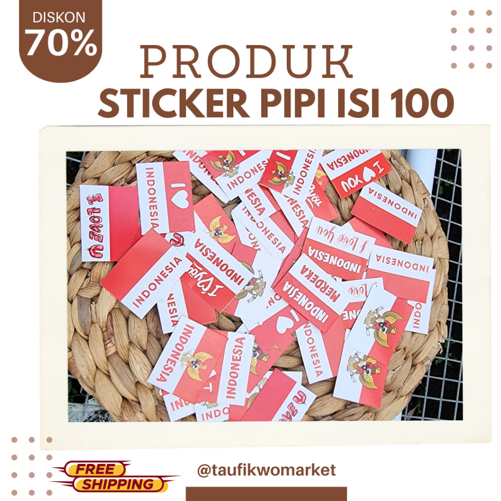 

Sticker Bendera Pipi / Stiker Tempel Pipi|Sticker Merah Putih / Sticker Bendera