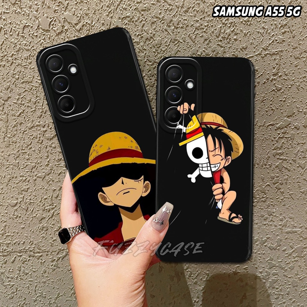Softcase Hp SAMSUNG A55 5G - A51 A52 A52S A53 A54 5G Case Hp Terbaru 2024 Motif One Piece 05 - Fuzzy
