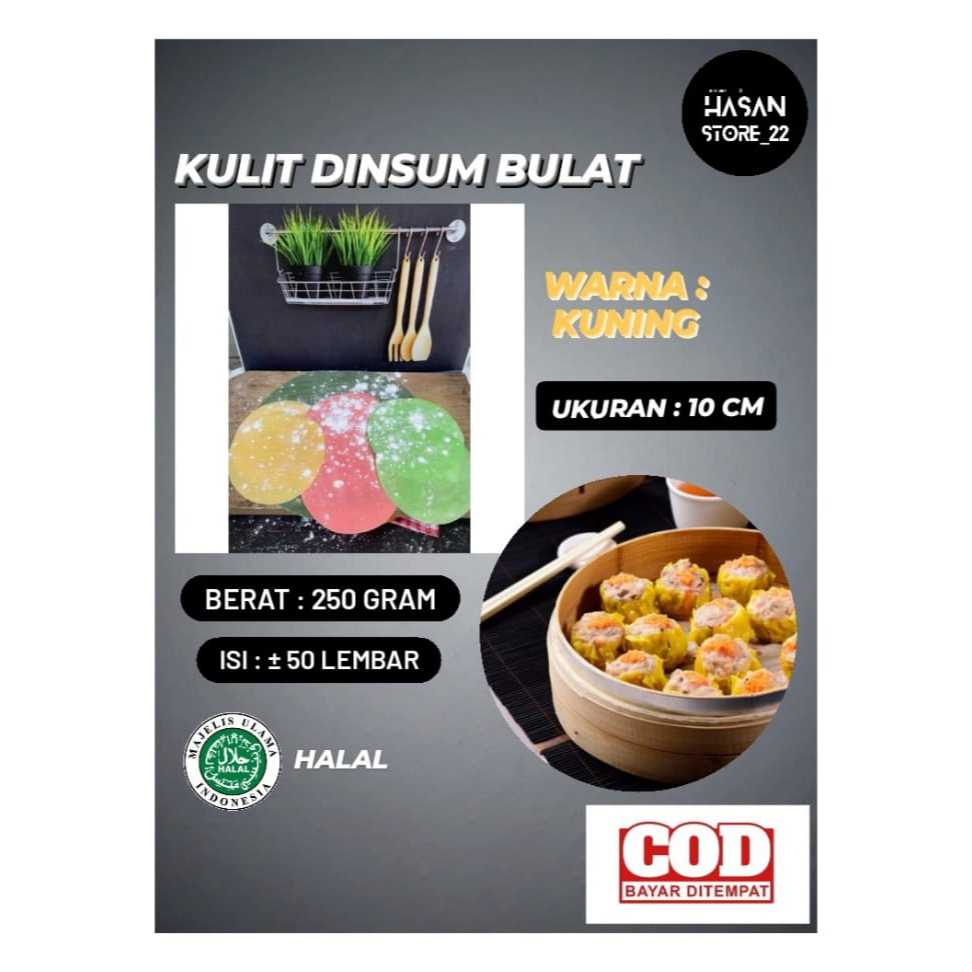 

Kulit Dimsum Siomay Gyoza Bulat 10cm Varian Kuning 250gram Halal Enak Tipis