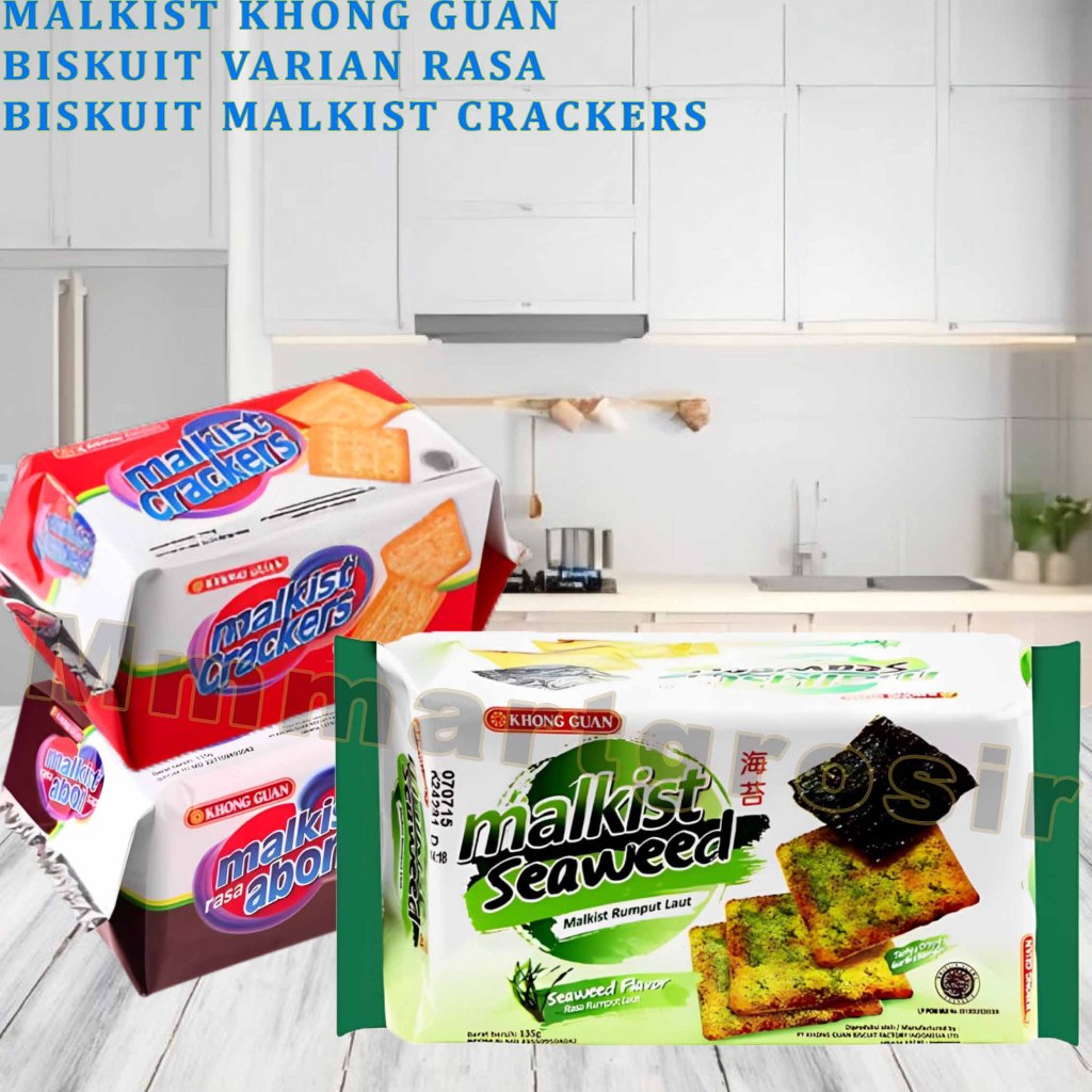 

Khong Guan Malkist / Biskuit Malkist Cracker / Biskuit Krakers Varian Rasa / 135gr