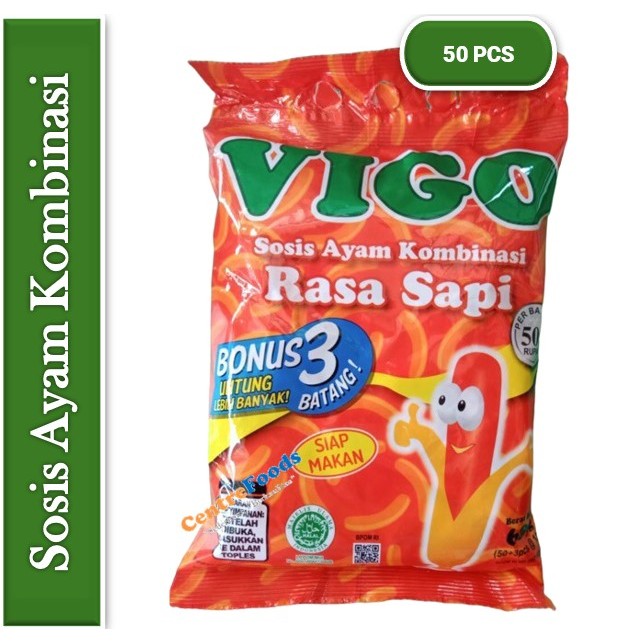 

Sosis Ayam Kombinasi - Vigo | Isi 50 Pcs [ Harga Per PACK ]