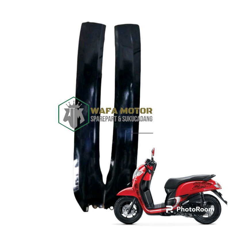 Dek Body Bawah Samping  Kanan Kiri Scoopy New Esp Donat Hitam 2017 - 2020